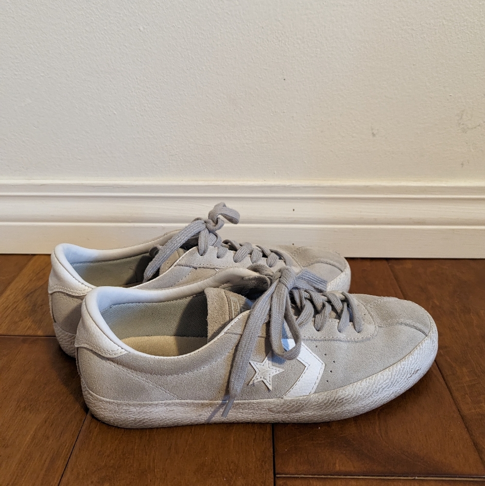 Converse All Star OX Breakpoint Gray & White Suede Low Top Shoes